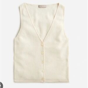 J Crew Fitted button-up sweater-vest Size S